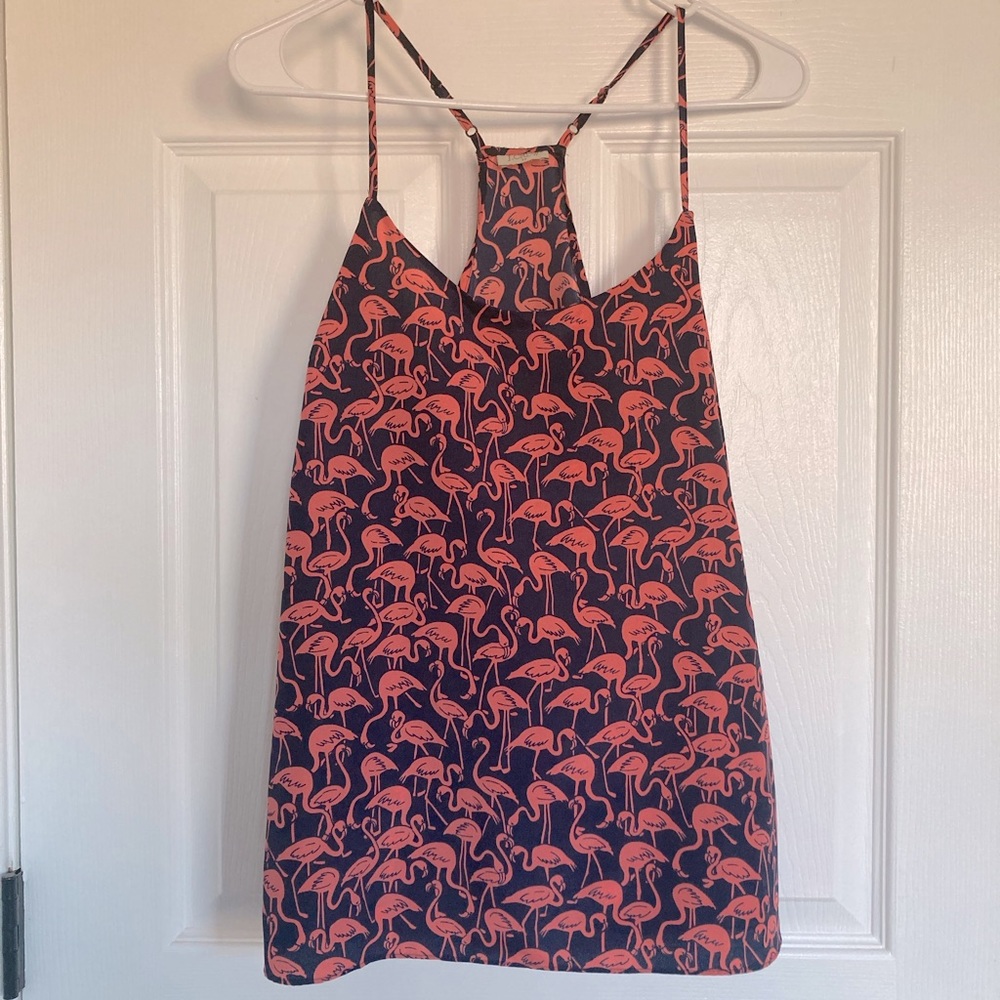 J. Crew flamingo top